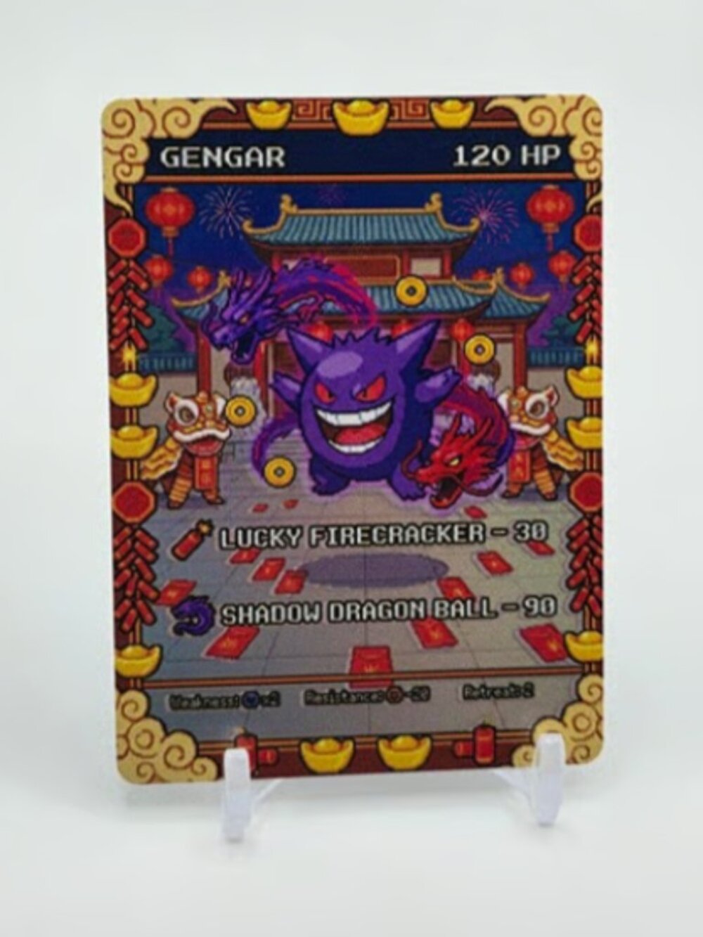GENGAR Fan-Art READ DISCRIPTION: HOLO GENGAR Card GENGAR Pokemon Card p1